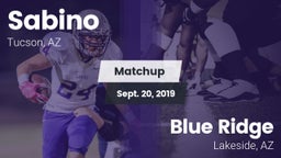 Matchup: Sabino  vs. Blue Ridge  2019