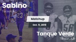 Matchup: Sabino  vs. Tanque Verde  2019