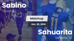 Matchup: Sabino  vs. Sahuarita  2019