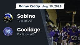 Recap: Sabino  vs. Coolidge  2022