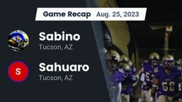 Recap: Sabino  vs. Sahuaro  2023