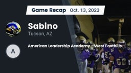 Recap: Sabino  vs. American Leadership Academy - West Foothills 2023