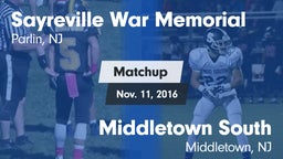 Matchup: Sayreville vs. Middletown South  2016
