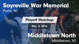 Matchup: Sayreville vs. Middletown North  2016