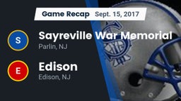 Recap: Sayreville War Memorial  vs. Edison  2017