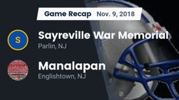 Recap: Sayreville War Memorial  vs. Manalapan  2018