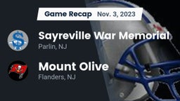 Recap: Sayreville War Memorial  vs. Mount Olive  2023
