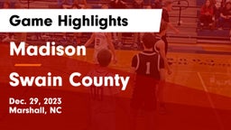 Madison  vs Swain County  Game Highlights - Dec. 29, 2023