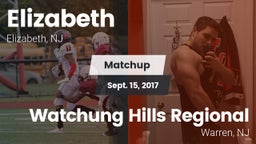 Matchup: Elizabeth High vs. Watchung Hills Regional  2017
