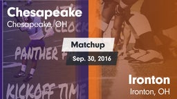 Matchup: Chesapeake High vs. Ironton  2016