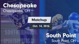 Matchup: Chesapeake High vs. South Point  2016