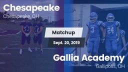 Matchup: Chesapeake High vs. Gallia Academy 2019