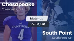 Matchup: Chesapeake High vs. South Point  2019