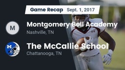 Recap: Montgomery Bell Academy vs. The McCallie School 2017