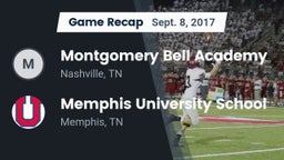 Recap: Montgomery Bell Academy vs. Memphis University School 2017