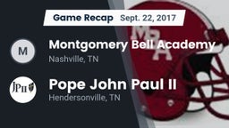 Recap: Montgomery Bell Academy vs. Pope John Paul II  2017