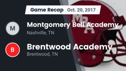 Recap: Montgomery Bell Academy vs. Brentwood Academy  2017