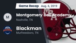 Recap: Montgomery Bell Academy vs. Blackman  2019