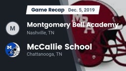 Recap: Montgomery Bell Academy vs. McCallie School 2019