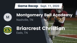 Recap: Montgomery Bell Academy vs. Briarcrest Christian  2020
