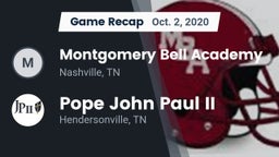 Recap: Montgomery Bell Academy vs. Pope John Paul II  2020