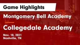 Montgomery Bell Academy vs Collegedale Academy Game Highlights - Nov. 18, 2021