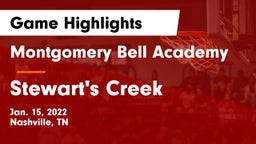 Montgomery Bell Academy vs Stewart's Creek  Game Highlights - Jan. 15, 2022