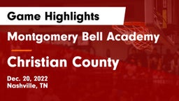 Montgomery Bell Academy vs Christian County  Game Highlights - Dec. 20, 2022