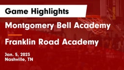 Montgomery Bell Academy vs Franklin Road Academy Game Highlights - Jan. 5, 2023