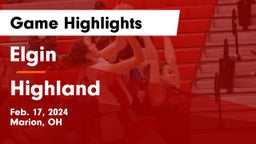 Elgin  vs Highland  Game Highlights - Feb. 17, 2024
