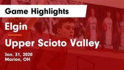 Elgin  vs Upper Scioto Valley  Game Highlights - Jan. 31, 2020