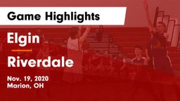 Elgin  vs Riverdale  Game Highlights - Nov. 19, 2020