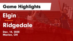 Elgin  vs Ridgedale  Game Highlights - Dec. 14, 2020