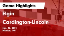 Elgin  vs Cardington-Lincoln  Game Highlights - Jan. 12, 2021