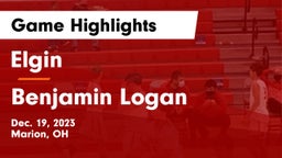 Elgin  vs Benjamin Logan  Game Highlights - Dec. 19, 2023