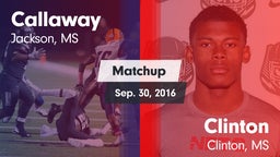 Matchup: Callaway  vs. Clinton  2016