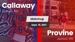 Matchup: Callaway  vs. Provine  2017