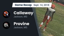 Recap: Callaway  vs. Provine  2018