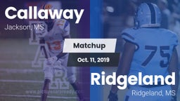 Matchup: Callaway  vs. Ridgeland  2019