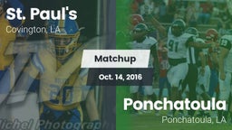 Matchup: St. Paul's High vs. Ponchatoula  2016