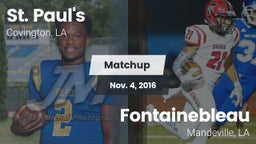 Matchup: St. Paul's High vs. Fontainebleau  2016