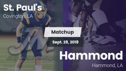 Matchup: St. Paul's High vs. Hammond  2018