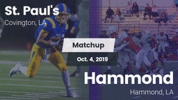 Matchup: St. Paul's High vs. Hammond  2019