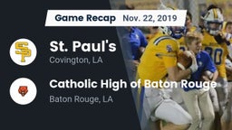 Recap: St. Paul's  vs. Catholic High of Baton Rouge 2019
