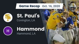 Recap: St. Paul's  vs. Hammond  2020