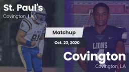 Matchup: St. Paul's High vs. Covington  2020