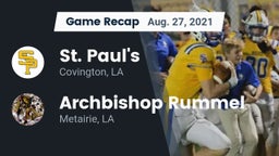 Recap: St. Paul's  vs. Archbishop Rummel  2021