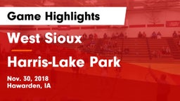 West Sioux  vs Harris-Lake Park  Game Highlights - Nov. 30, 2018