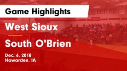 West Sioux  vs South O'Brien  Game Highlights - Dec. 6, 2018