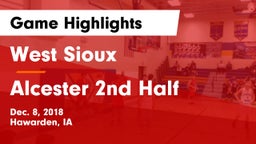 West Sioux  vs Alcester 2nd Half Game Highlights - Dec. 8, 2018